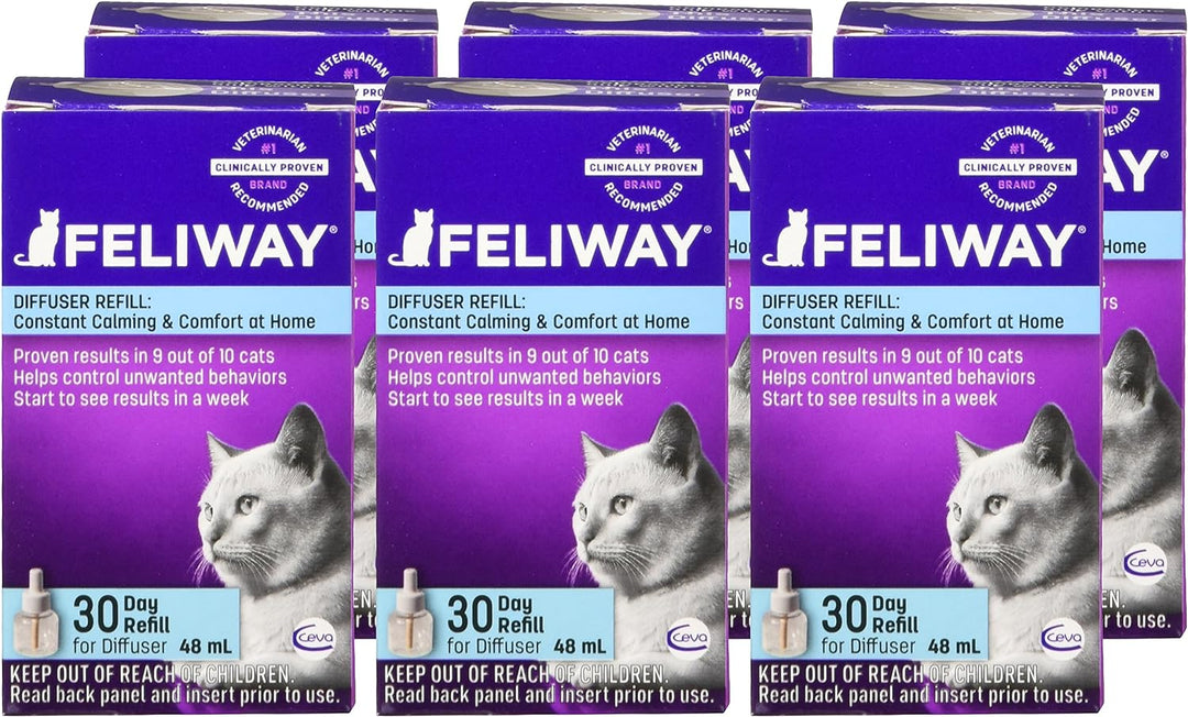 FELIWAY Ceva Nachfüllpack für Katzen, 6 Refills, 6 Refills