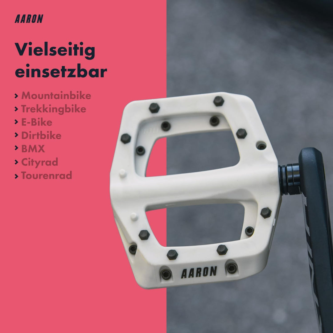 AARON Dirt MTB Pedale aus ultraleichten Nylonfasern mit abgedichtetem Industrie-Kugellager - rutschf