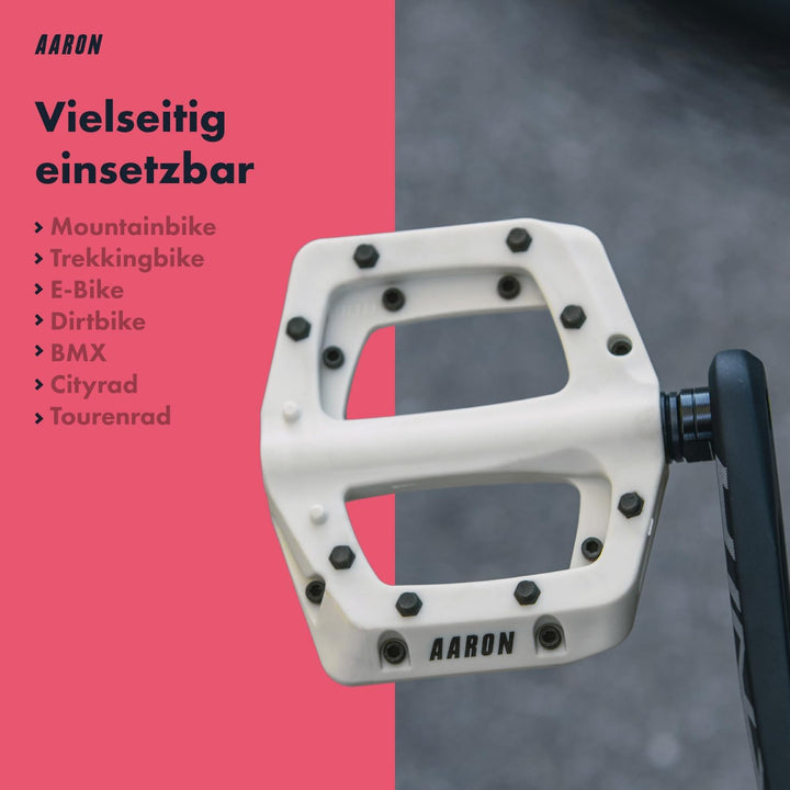 AARON Dirt MTB Pedale aus ultraleichten Nylonfasern mit abgedichtetem Industrie-Kugellager - rutschf
