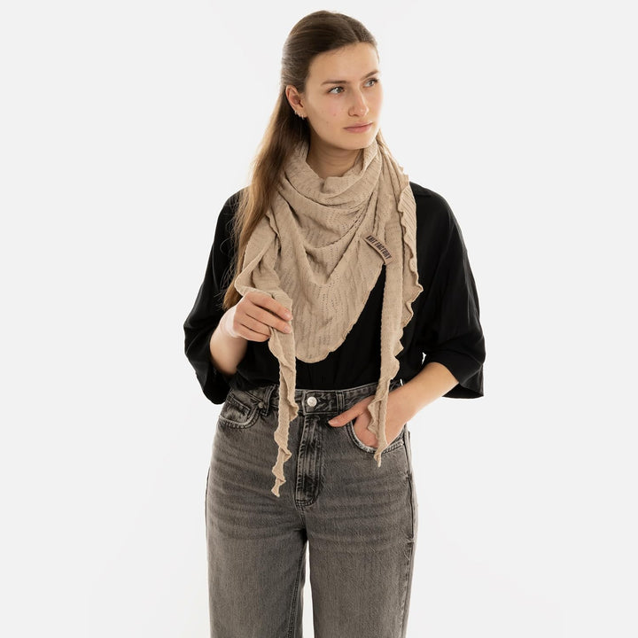 KNIT FACTORY - José Dreieckstuch - Dreieckstuch Damen - Fein Gestrickter Damen Schal - Halstücher fü