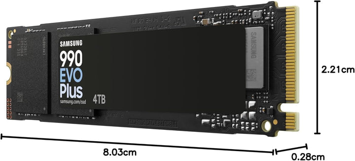 Samsung 990 EVO Plus NVMe M.2 SSD 2 TB, PCIe 4.0 x4 / PCIe 5.0 x2, NVMe 2.0 (2280), 7.250 MB/s Lesen