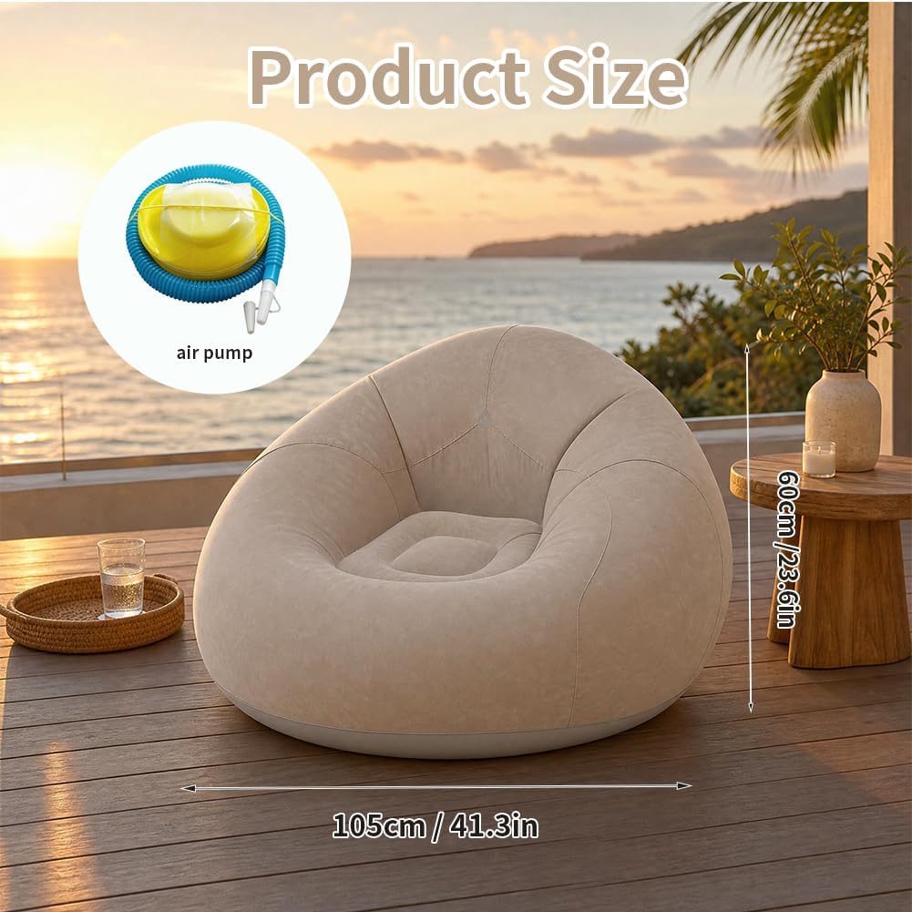 Aufblasbarer Sitzsack, Aufblasbares Stuhl Sofa, Sitzsack Aufblasbar, Aufblasbarer Lounge Sessel, Tra