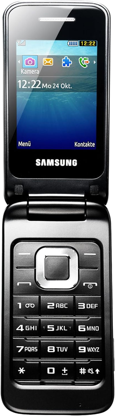 Samsung GT-C3520HAADBT Smartphone (6,1 cm (2,4 Zoll) LCD, Bluetooth 2.1, Micro-USB 2.0) Charcoal gra