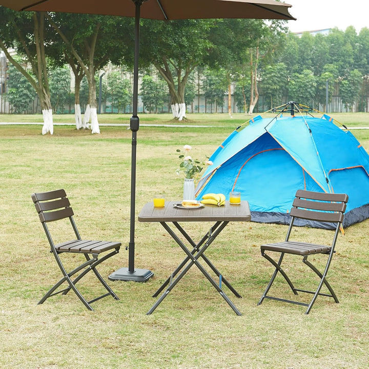 [en.casa] Klapptisch Lillestrøm Gartentisch Campingtisch klappbar 78 x 78 x 74 cm quadratisch Pickni
