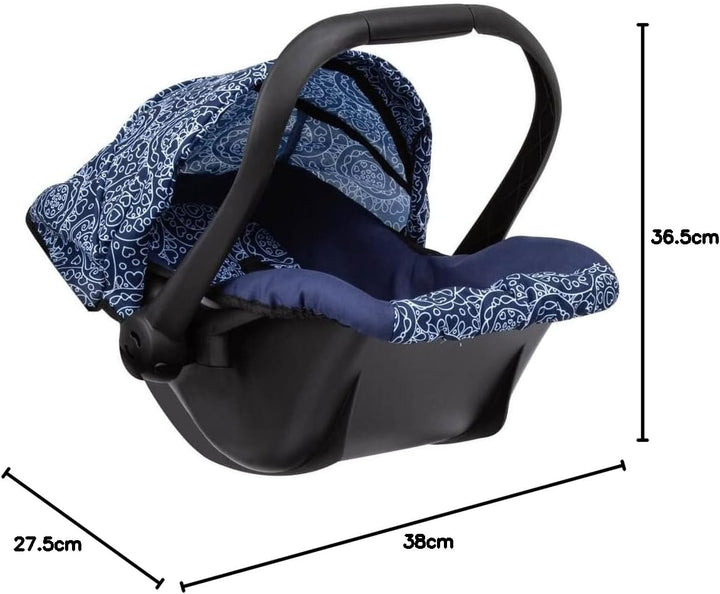 Bayer Design 67903AA Puppen-Autositz EasyGo, Puppenzubehör, passend zu Vario-Puppenwagen, mit Abdeck