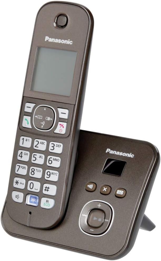 Panasonic KX-TG6821GA DECT Schnurlostelefon mit Anrufbeantworter (strahlungsarm, Eco-Modus, GAP Tele