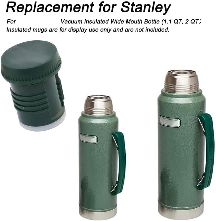 Ersatz-Thermos-Stopfen für Stanley Classic, vakuumisolierte Weithalsflasche, Grün, 2 Stück, 2