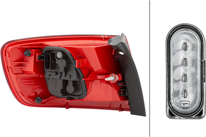 HELLA 2VA 354 542-021 Heckleuchte - LED - äusserer Teil - rechts - für u.a. Audi A6 Avant (4F5, C6),