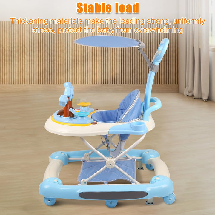 5-in-1 Lauflernhilfe für Babys, mit verstellbaren Höhen, Gehfrei Babywalker ab 6 Monate, bis zu 25 k