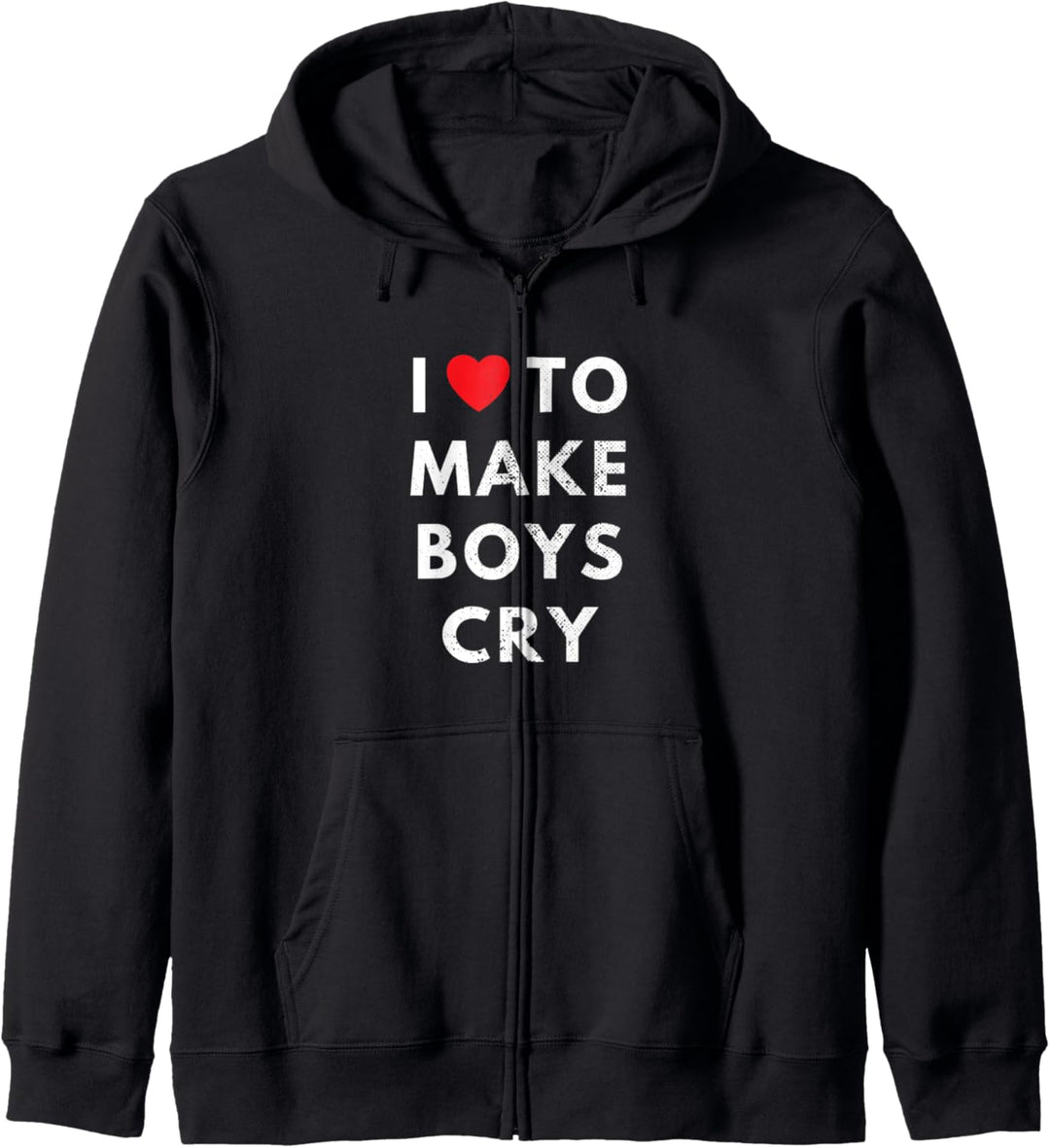 Ich liebe es, Jungen zum Weinen Retro Retro lustiges Vintage Kapuzenjacke