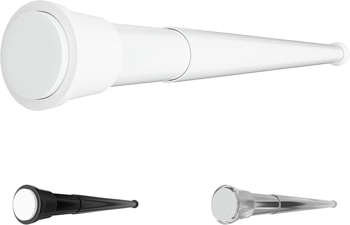Aquabad® Hastaflex Teleskop 190-300 cm Duschvorhangstange ohne Bohren, Weiss, für Dusche und Fenster