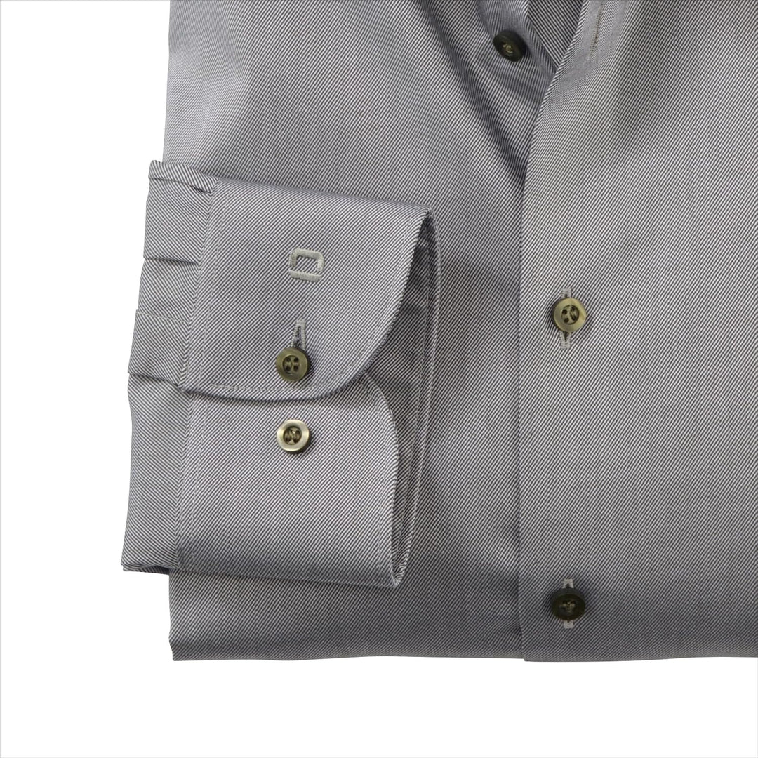 OLYMP Herren Oberhemd Langarm Level.Five.Body.fit,Twill,Body fit,Modern Kent 37 Oliv 47, 37 Oliv 47