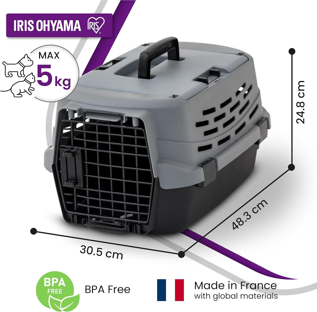 Iris Ohyama 1 Stück 36.5L Transportbox Katze katzentransportbox BPA-frei robust leicht für Auto Bus