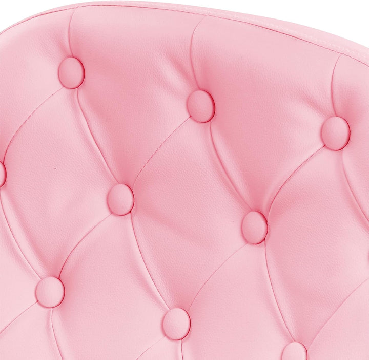 Büro Schreibtischstuhl Drehstuhl Kunstleder Verstellbar Lehne Rosa Princess