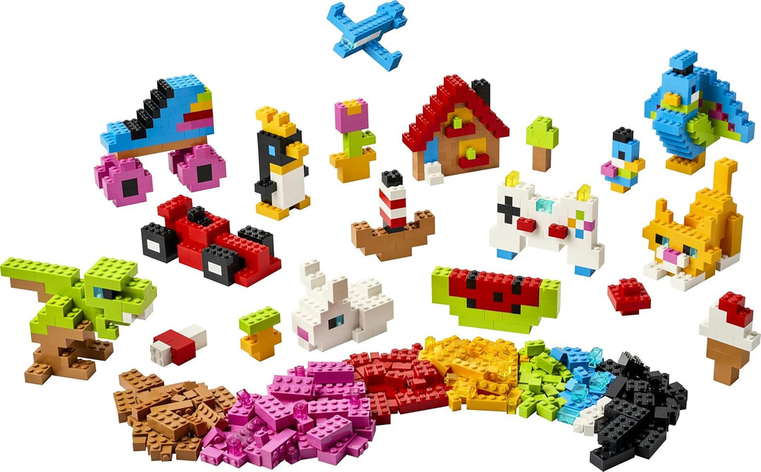 LEGO Classic Kreative Bunte Steine - Lernspielzeug zur Förderung der Feinmotorik - Tiere, Dinosaurie