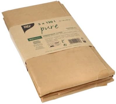 PAPSTAR 14182 Kompostsuecke aus Papier, 120 L, 110 x 68 cm, 10x3 Stck., braun