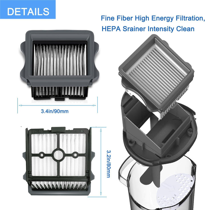 Ersatzbürstenrolle und HEPA-Filter für Tineco Floor One S5 Combo, Zubehör für Nass- und Trockensauge