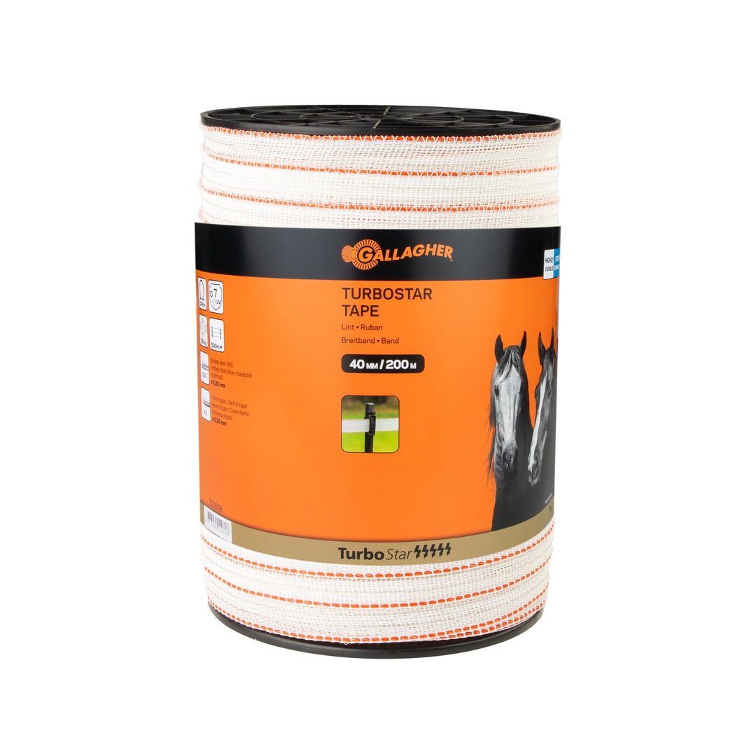 200 m/40 mm Gallagher Weidezaunband TurboStar Super (weiss)