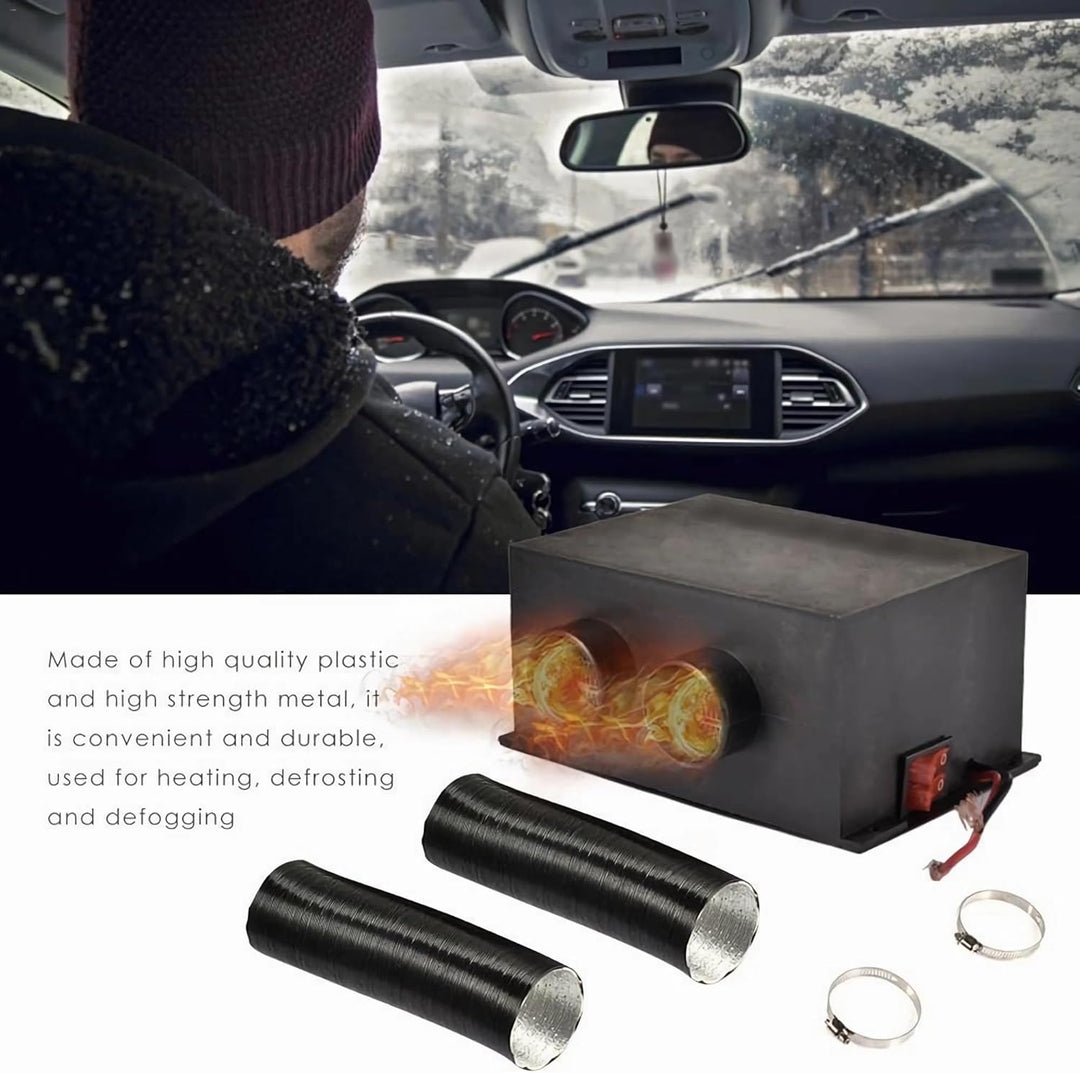 TOTMOX 12V 400W Auto-Heizung Auto-Heizung mit 2 Luftauslässen und 2 metallischen Auto-Entfrostungssc