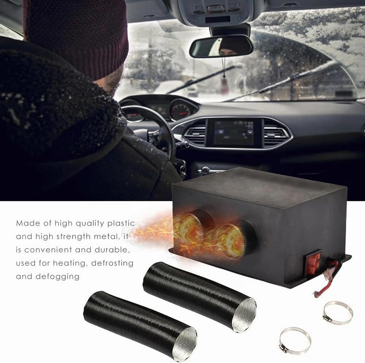 TOTMOX 12V 400W Auto-Heizung Auto-Heizung mit 2 Luftauslässen und 2 metallischen Auto-Entfrostungssc