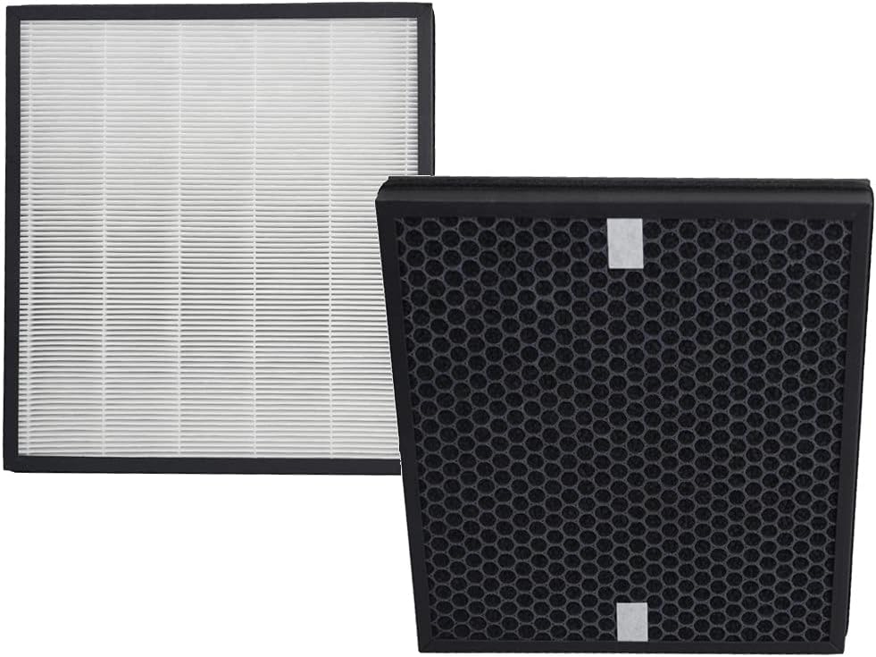 Trade-Shop Ersatz für 2x HEPA-Filter + 2x Aktivkohle-Filter AC4158/00 kompatibel mit Philips AC4080/