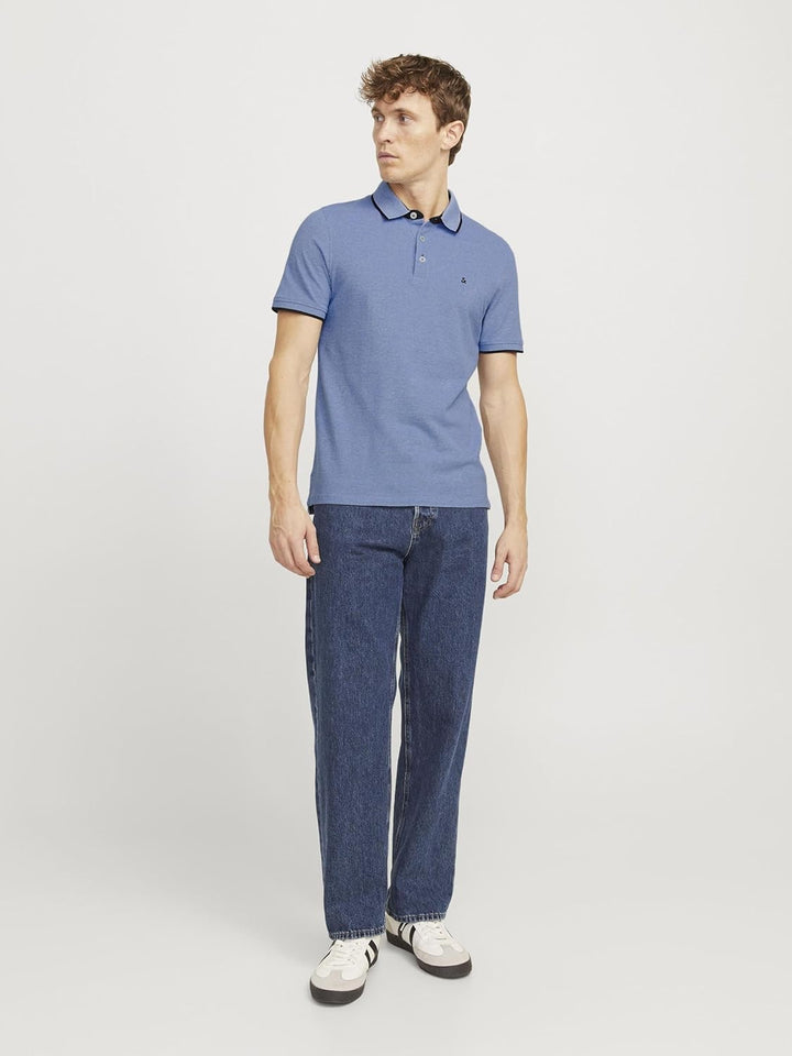 JACK & JONES Herren Jjepaulos Polo Ss Noos Polohemd (1er Pack) S Bright Cobalt, S Bright Cobalt