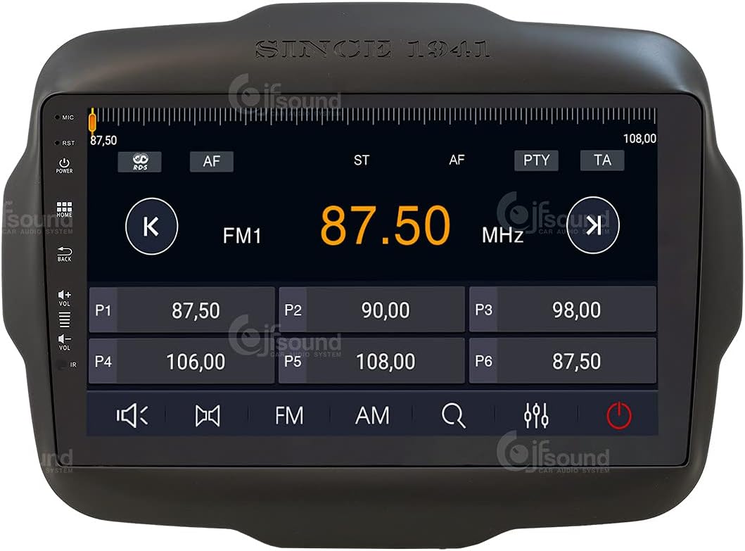 Personalisiertes Autoradio für Jeep Renegade Android GPS Bluetooth WiFi USB DAB+ Touchscreen 9" 8cor