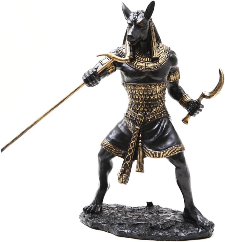 Antike Ägyptische Set Skulptur Desktop-Statue, 25,4 cm H