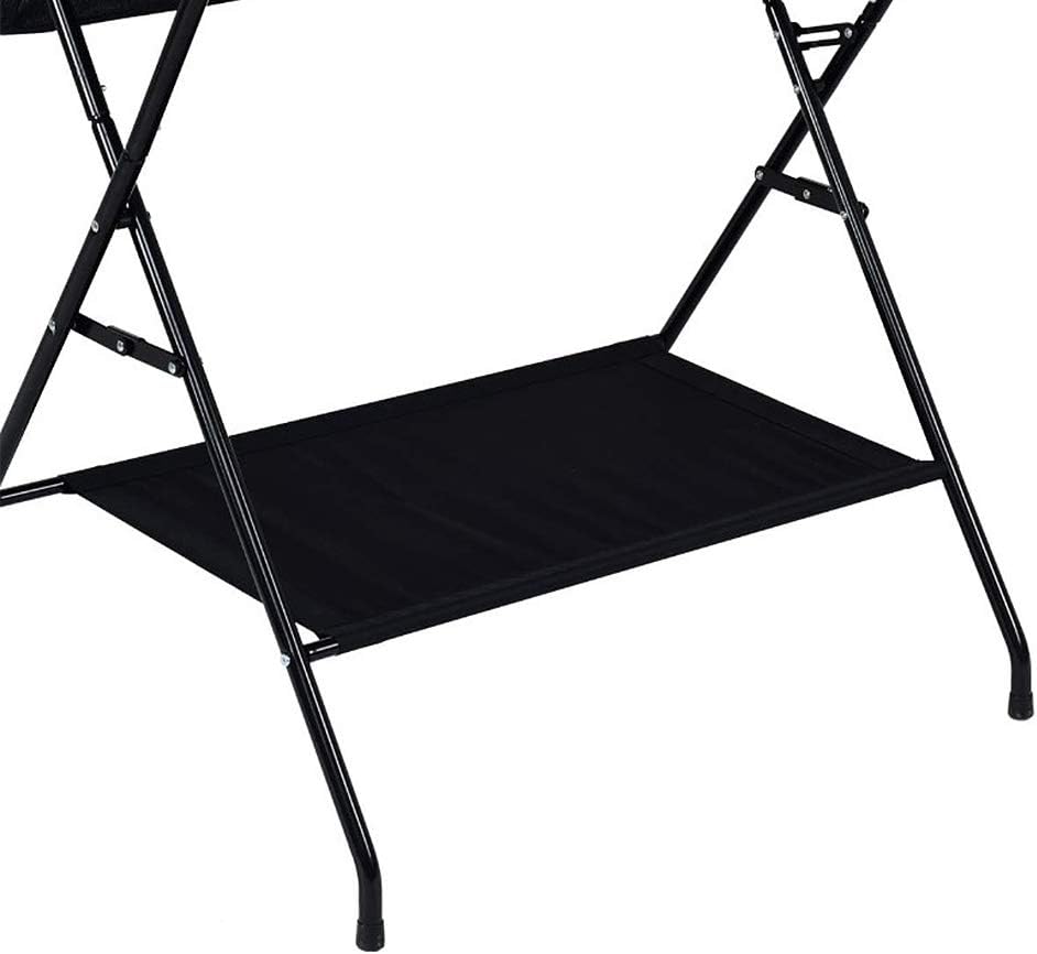 Wickeltisch klappbar, Wickelkommode mit Auflage, platzsparend, 79 * 55.5 * 96cm, Farbwahl (B/schwarz