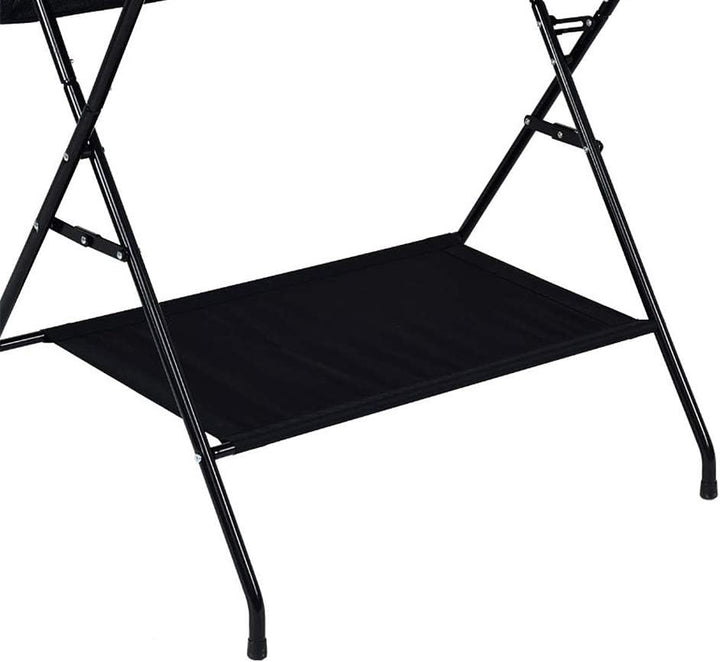 Wickeltisch klappbar, Wickelkommode mit Auflage, platzsparend, 79 * 55.5 * 96cm, Farbwahl (B/schwarz
