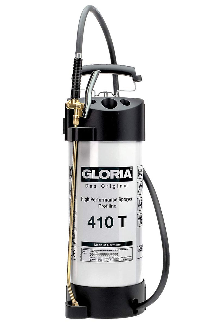 GLORIA Hochleistungssprühgerät 410 T Profiline | 10 L Füllinhalt | Profi-Drucksprüher aus Stahl | Mi