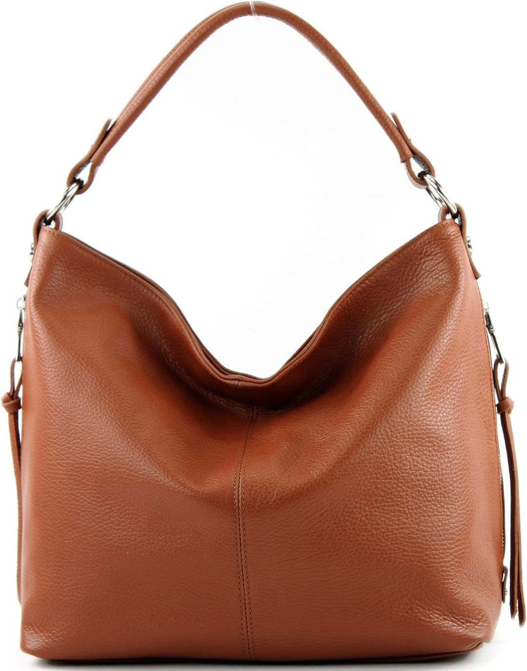modamoda de Damen Schultertasche, Leder T160 Cognac2021, Cognac2021