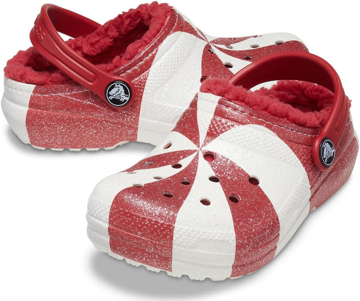 Crocs Classic Clog - Seasonal Graphic (Little Kid/Big Kid) 22 EU Weiss Rot, 22 EU Weiß Rot