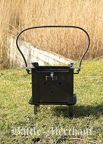 Battle-Merchant Mittelalterliche Tragbare Koch- und Feuerstelle Grill Lagerleben LARP Wikinger Mitte