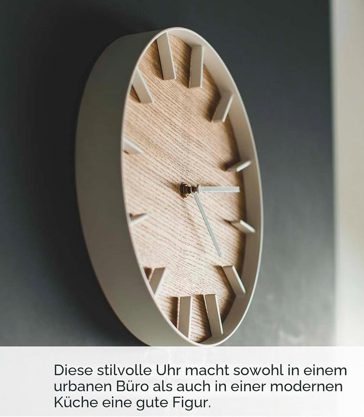 Wall clock - Rin - beige Weiss Single, Weiss Single