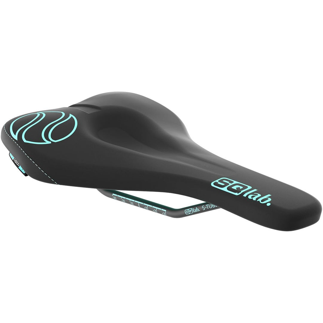 SQlab Sattel 611 Ergowave Active Endless Summer Ed. S-Tube 12 cm Schwarz-Türkis, 12 cm Schwarz-Türki