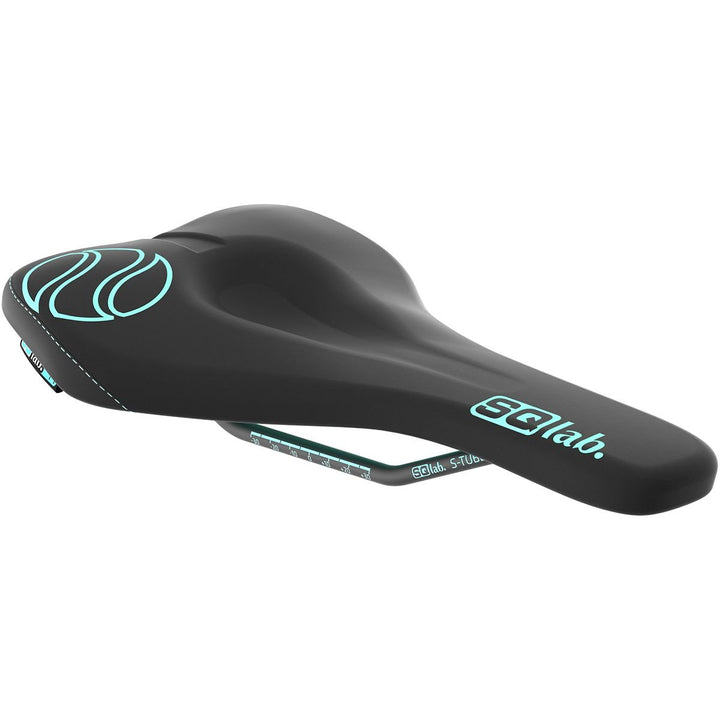 SQlab Sattel 611 Ergowave Active Endless Summer Ed. S-Tube 12 cm Schwarz-Türkis, 12 cm Schwarz-Türki