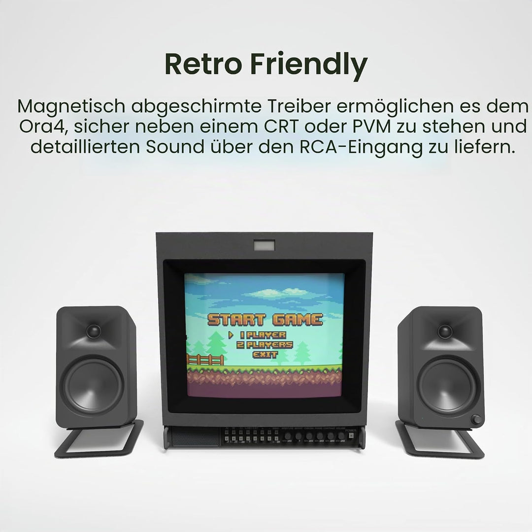 Kanto ORA4 140W Powered Reference Speakers with Bluetooth 5.0 and USB-C Input | 4” Woofers | Bi-Ampl