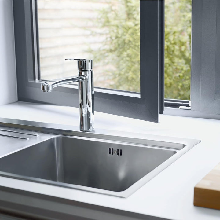GROHE Eurostyle C Einhand-Spültischbatterie, mittelhoher Auslauf für Vor-Fenster-Montage 31159002, C