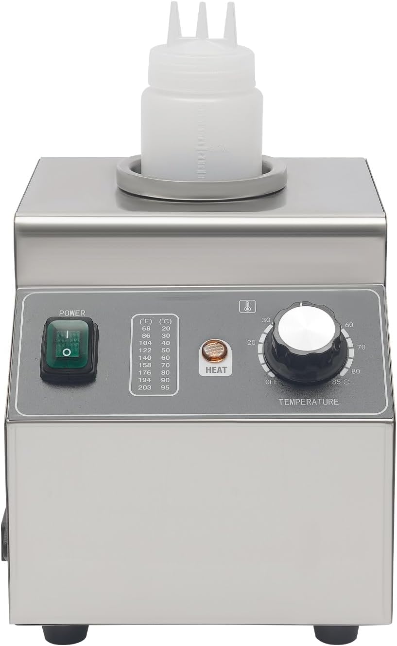 Sossenwärmer Saucenwärmer, 1x Quetschflaschen Edelstahl warmhalten 30-85 °C 80 W, Saucenspender Sauc