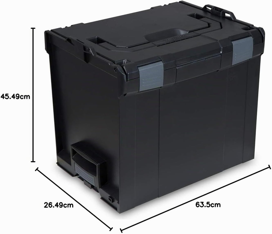 L-BOXX® 374 Bosch Sortimo schwarz leer BSS Werkzeugkoffer Transportbox black, Schwarz