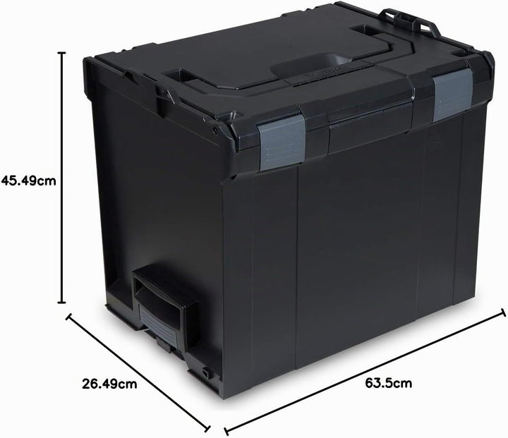 L-BOXX® 374 Bosch Sortimo schwarz leer BSS Werkzeugkoffer Transportbox black, Schwarz