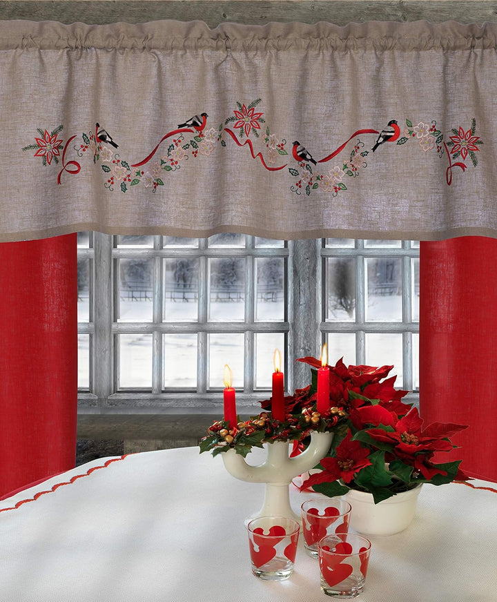 Anchor Kits Canvas, 100% Baumwolle, Bullfinches and Christmas Pelmet, 60 x 200 cm