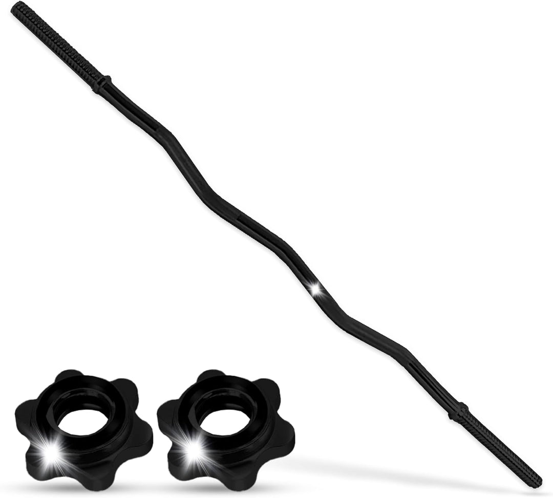 wuuhoo® Langhantelstange Henry - 180cm / 150 cm / 120 cm Hantelstange 25mm, Stahl verchromte Hantel