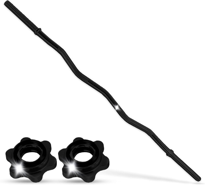 wuuhoo® Langhantelstange Henry - 180cm / 150 cm / 120 cm Hantelstange 25mm, Stahl verchromte Hantel