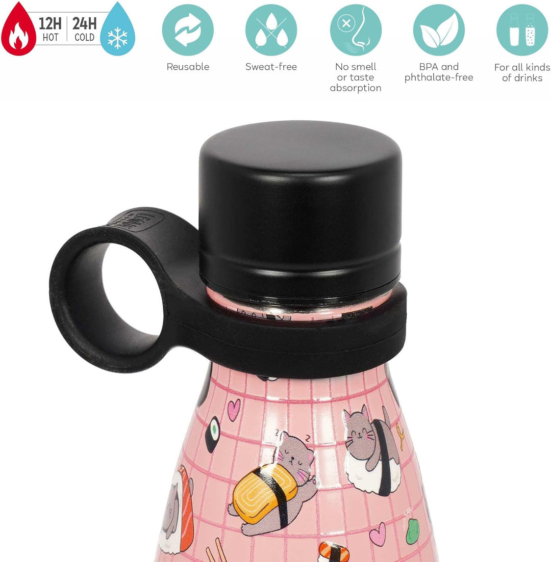 LEGAMI - Thermosflasche Hot&Cold, Sushi Cat, 500 ml, luftdichter Verschluss, 12 Stunden heisse Geträ