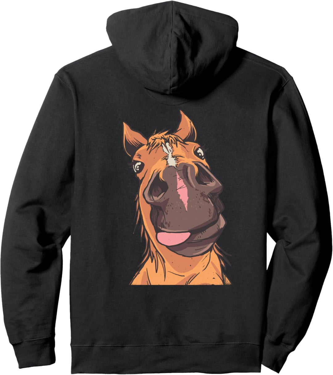 Lustig Pferdekopf Pferd Reiter Pferdebesitzer Pferde Pullover Hoodie