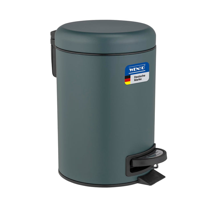 WENKO Kosmetikeimer 3 Liter, Stahl, herausnehmbarer Inneneimer mit Müllbeutelhalter, Mülleimer fürs