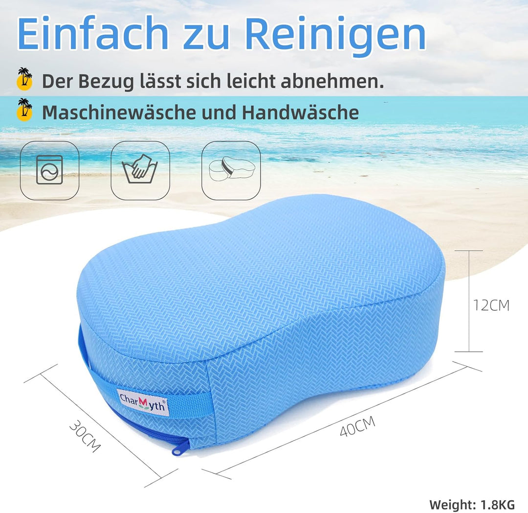 Whirlpool Sitzkissen Sitzerhöhung Unterwasser, 40 x 30 x 12cm Badewannenkissen, rutschfest schnelltr