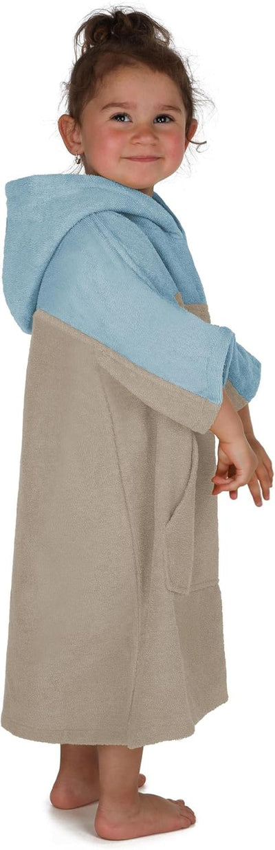 normani Kinder Badeponcho - Badehandtuch aus 100% Bio-Baumwolle - Surfer Poncho für Jungen und Mädch